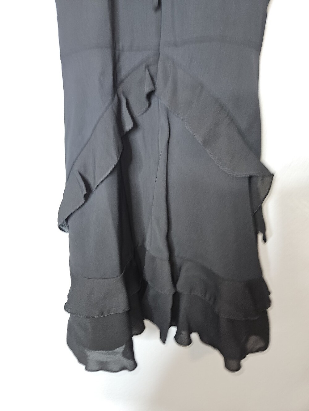 Parker NEW Phoenix Combo Ruffle Dress Black Size 0 - Picture 9 of 11